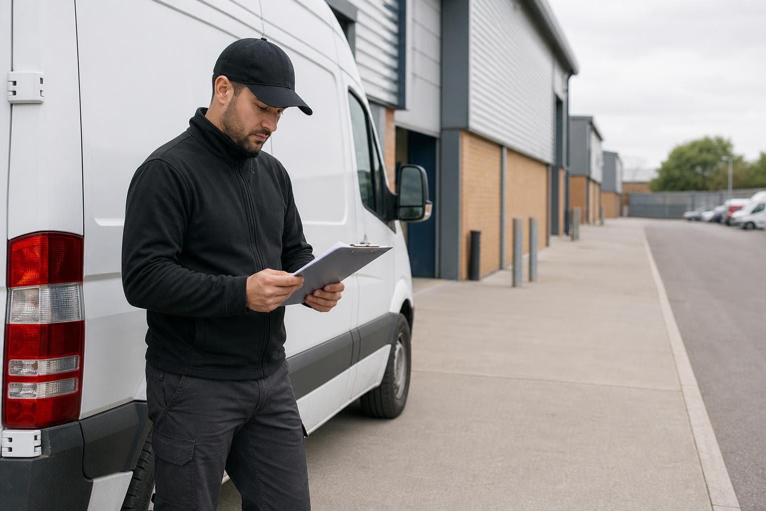 Unbranded courier vehicle ready to leave Chelsfield with school supplies, documents and carefully packed orders secured for direct transport